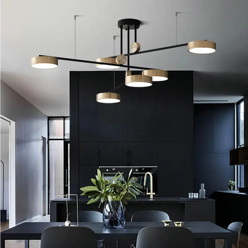 Afralia™ Geometric LED Chandelier for Contemporary Living & Dining Room Decor