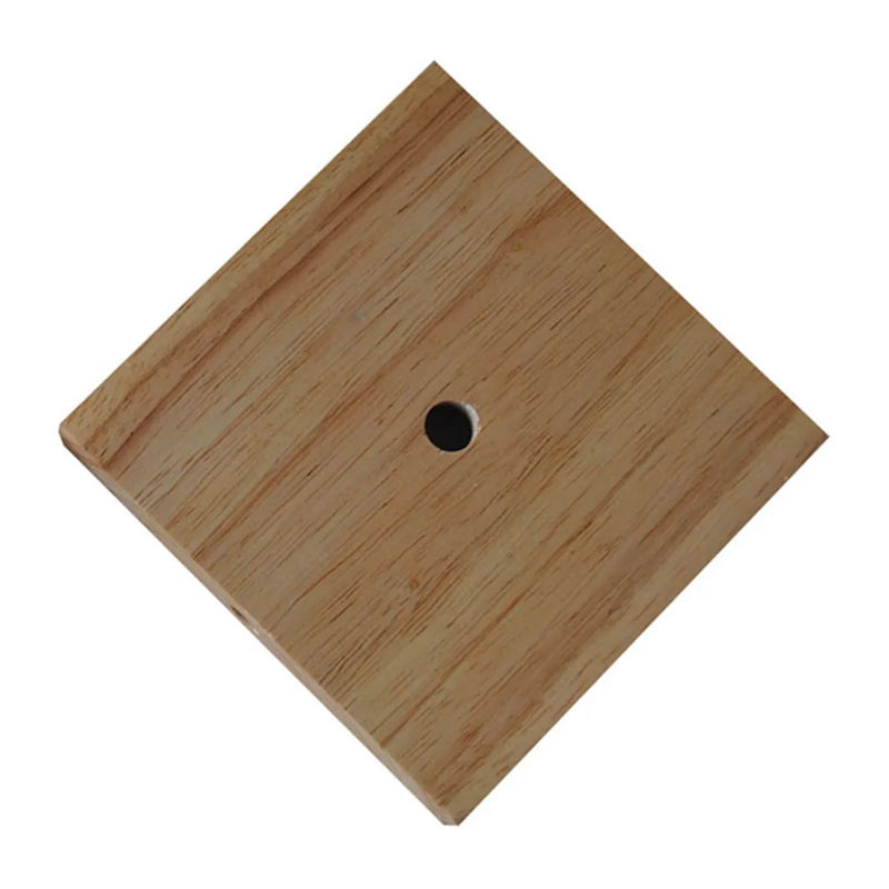 Afralia™ Square Wooden Lamp Base Holder with On/Off Switch for DIY Industrial Table Lamp Decor