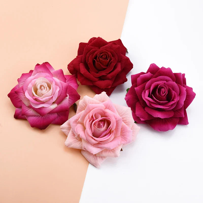 Afralia™ Roses Head Wedding Decor Wall DIY Home Decor Artificial Flowers