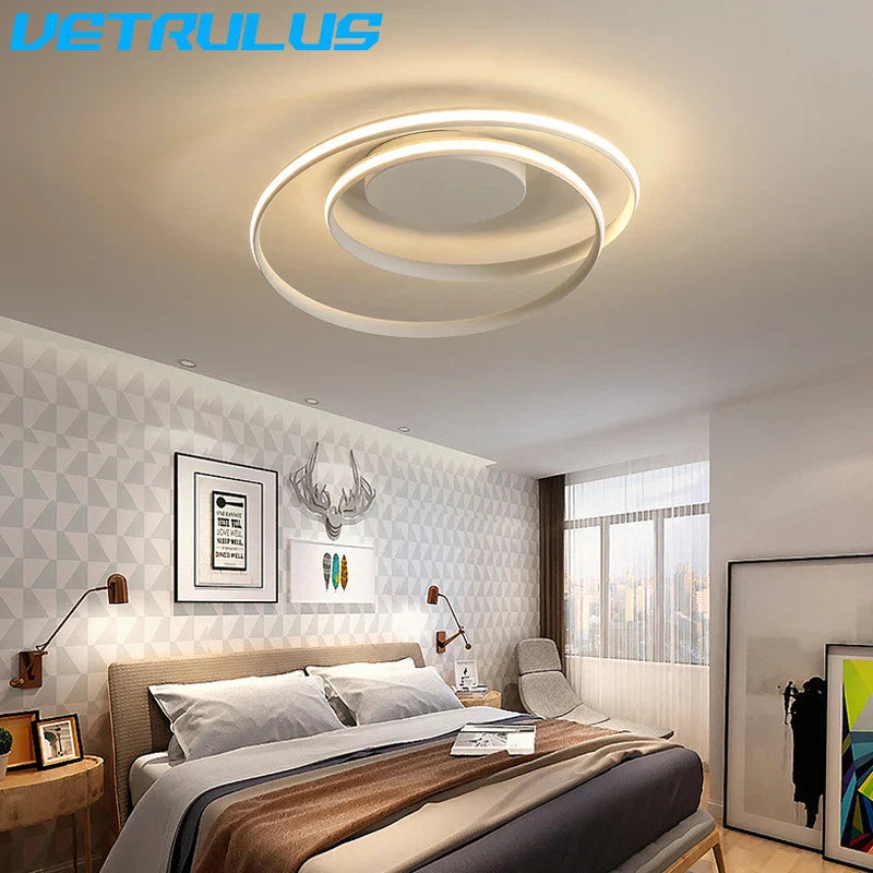 Spiral Acrylic LED Chandelier Ceiling Light by Afralia™ for Living Room Dining Hallway