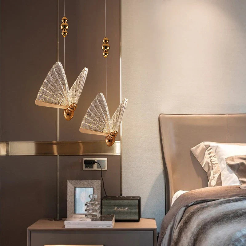 Afralia™ Nordic Butterfly LED Pendant for Dinning Living Room, Modern Hanging Lamp