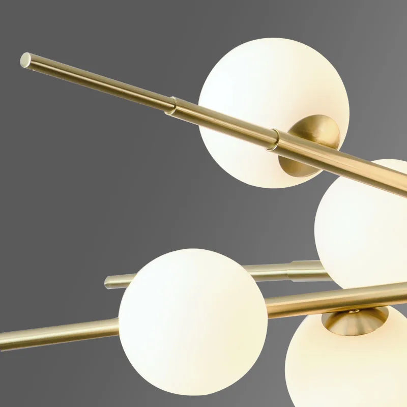 Afralia™ Nordic Glass Chandelier Sputnik Luxury Designer LED Lighting for Home Decor