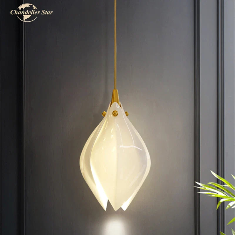 Afralia™ Ceramic Flower LED Chandelier | White Gold Pendant Light for Home Decor