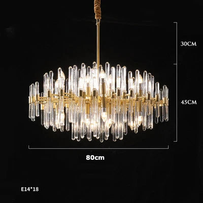 Afralia™ E14 LED Crystal Pendant Lights in Silver Gold Finish