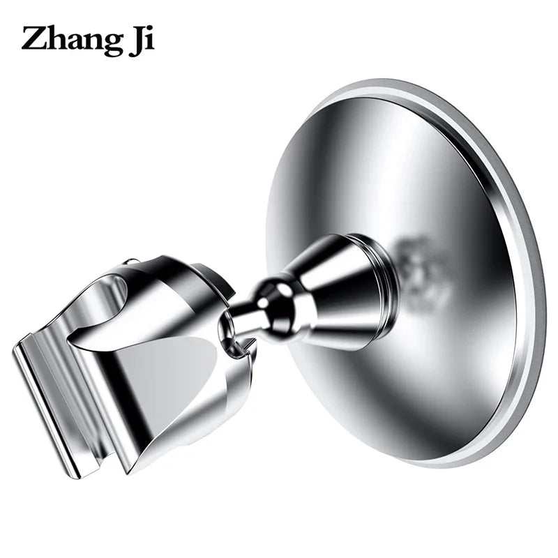 Afralia™ Chromeplate ABS Suction Cup Shower Bracket for Elegant Bathroom Design