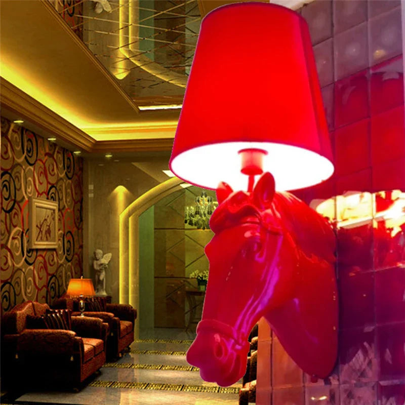 Afralia™ European Style Horse Lamp Wall Sconces for Creative Home Decor