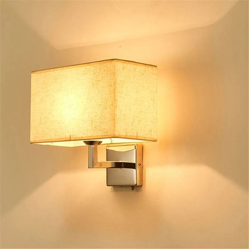 Afralia™ LED Minimalist Wall Lamps with Rectangle Texture Shade for Living Room & Bedroom