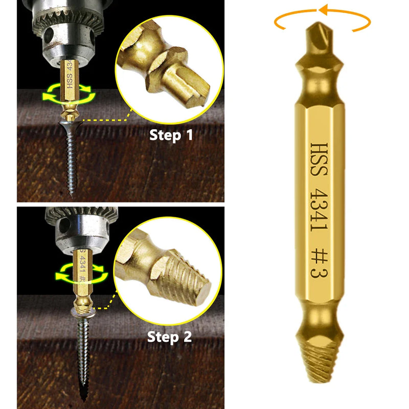 Afralia™ Screw Extractor Set - Broken Bolt Remover Tool Kit