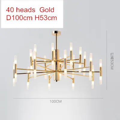 Afralia™ Modern Tube G4 LED Chandelier for Living Room Art Suspended Lamp