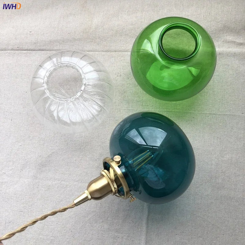Afralia™ Glass Ball Pendant Light: Nordic Modern LED Lamp for Bedroom and Bathroom