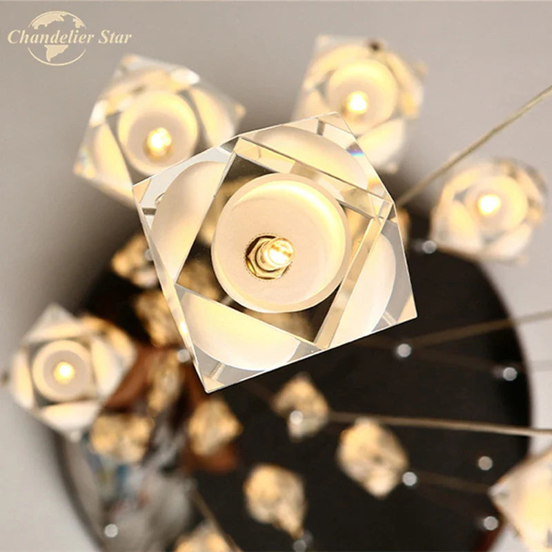 Afralia™ Crystal Spiral Diamond LED Chandelier for Living Room Bedroom Staircase