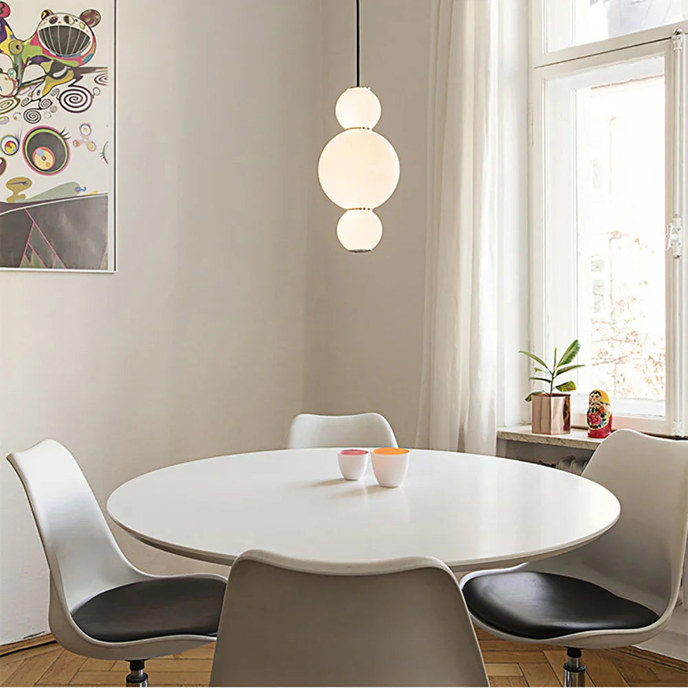 Afralia™ Nordic Glass Spiral Pendant Lights for Modern Villa Living Room