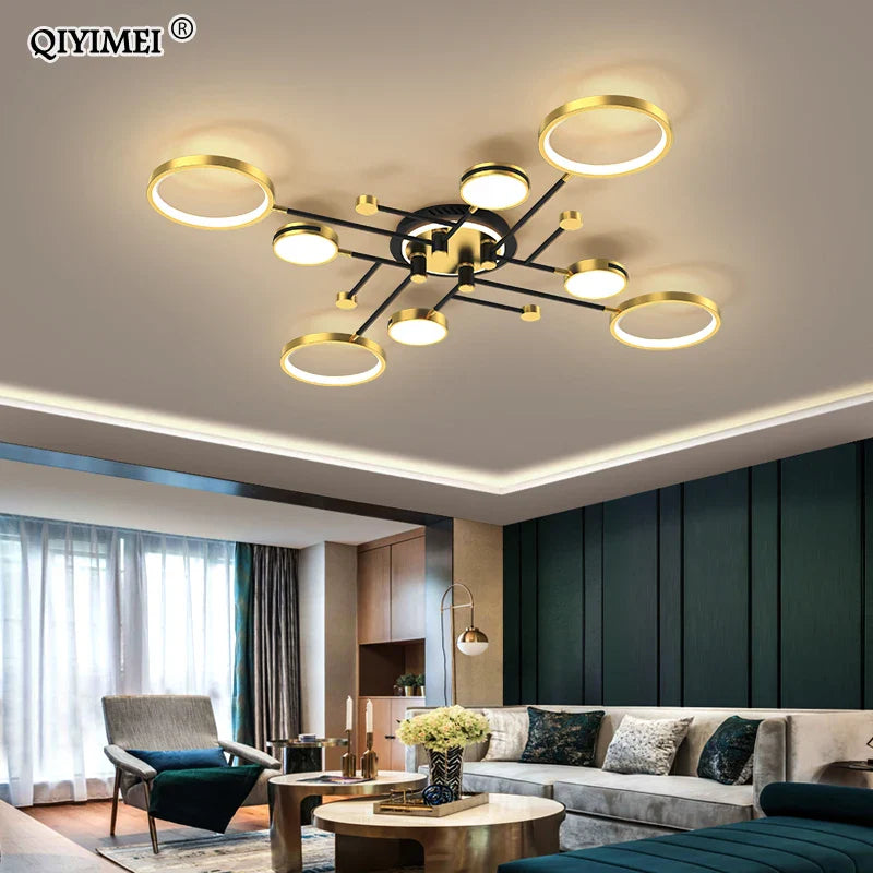 Afralia™ LED Chandelier Lights: Dimmable, Remote Control, Modern Design for Home Lighting