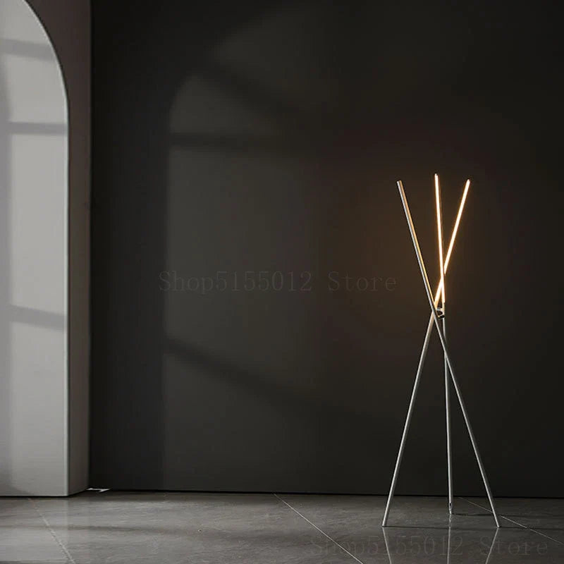 Afralia™ Trident Floor Lamp: Modern Designer Decor Standing Lamp for Living Room & Bedroom