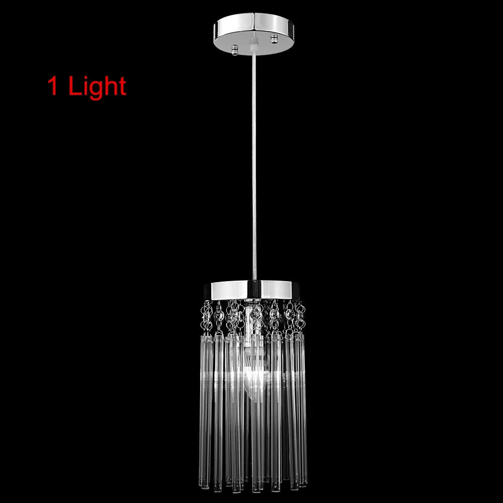 Afralia™ Modern Luster Chandelier LED Crystal Pendant Lamp for Restaurant, Balcony, Aisle