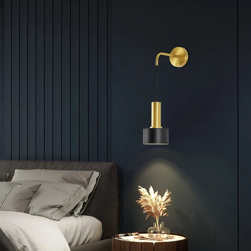 Afralia™ Brass Wall Lamp: Minimalist Nordic Style Sconce for Living, Bathroom, Aisle Lighting