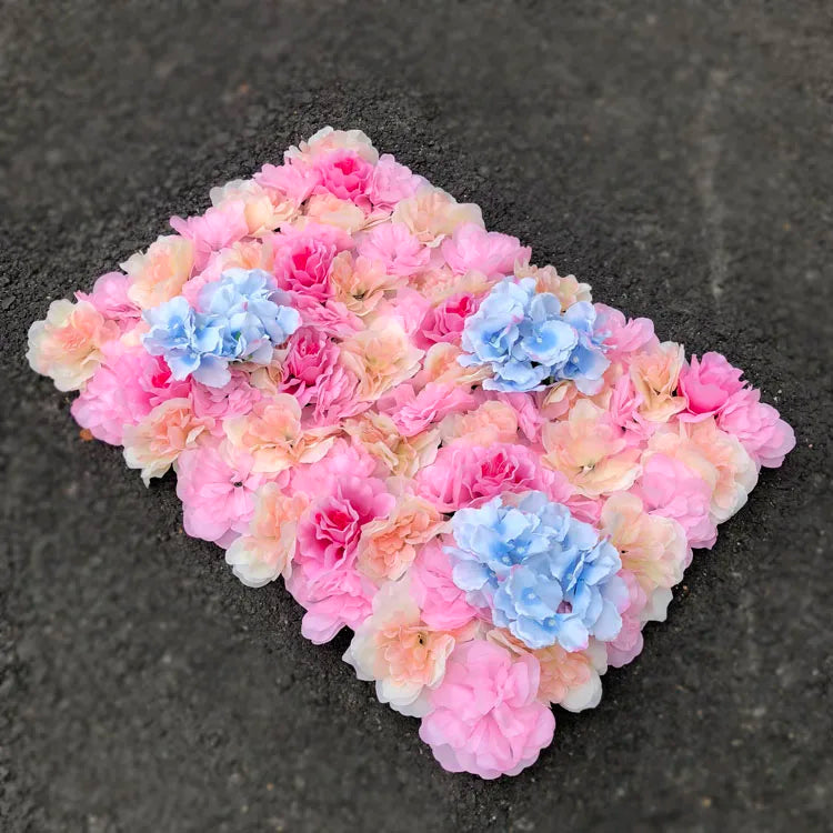 Afralia™ Silk Rose Fake Flower Wall Wedding Decoration Romantic Home Decor