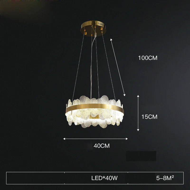 Afralia™ Golden Stainless Steel LED Designer Chandelier for Dining Room