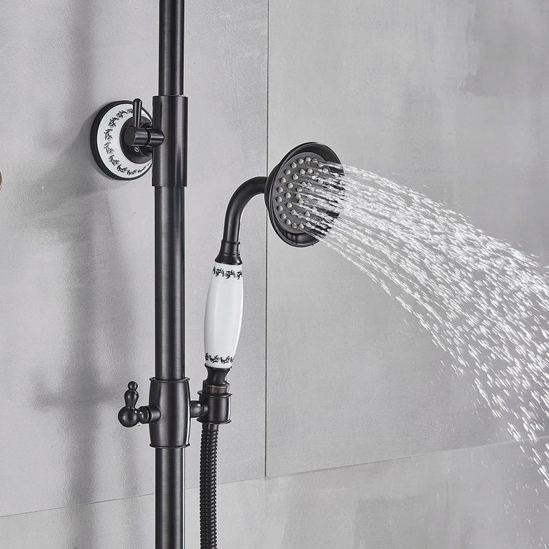 Afralia™ 8" Rainfall Shower System with Bathtub Faucet and Hand Shower