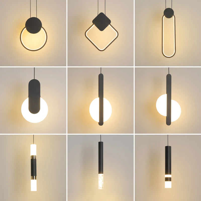 Afralia™ Nordic LED Pendant Lights: Modern Living Room Bedroom Decor Lighting Fixtures