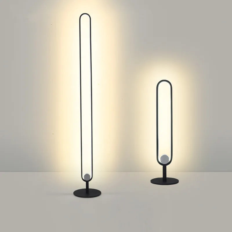 Afralia™ RGB LED Floor Lamp with Remote Control - Modern Minimalist Standing Light