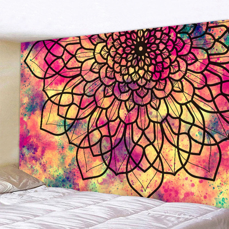 Afralia™ Mandala Tapestry: Boho Yoga Mat Wall Hanging for Psychedelic Home Decor