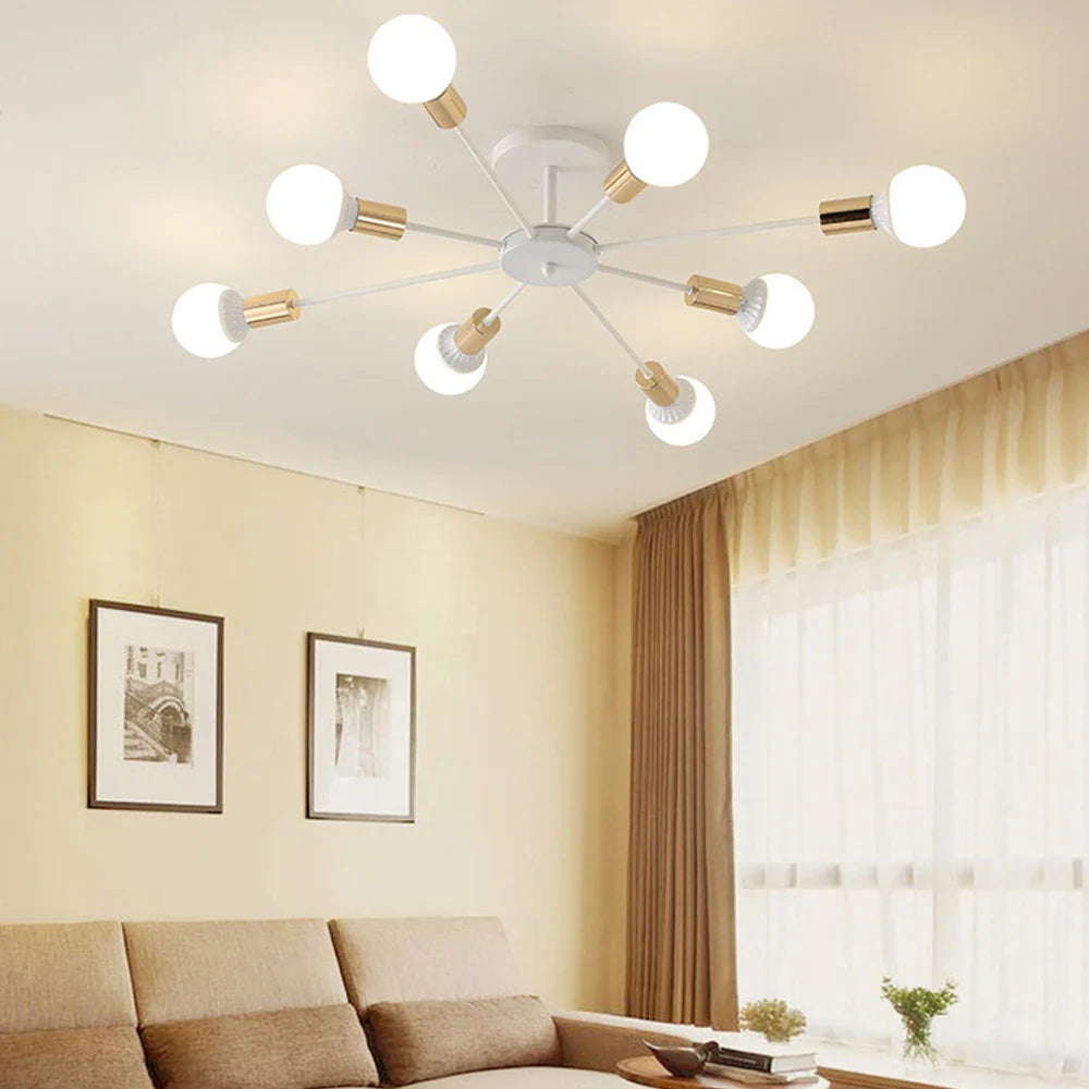 Afralia™ Retro Industrial Loft Sputnik Chandelier for Home Decor Dinning Cafe Bar