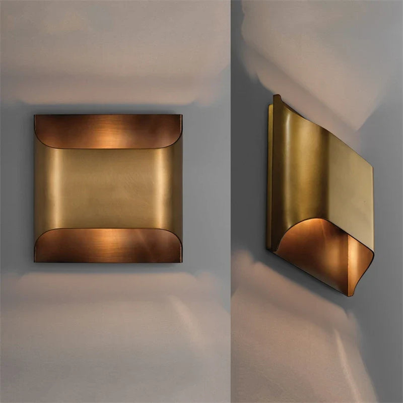 Afralia™ Luxury Copper Wall Lamp: Modern Hotel Living Room Bedside LED Light