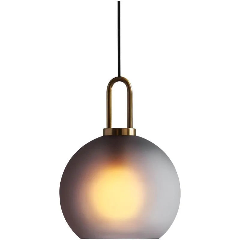 Afralia™ Modern Glass Pendant Light for Kitchen Dining Bedroom | Gray Suspension Lamps