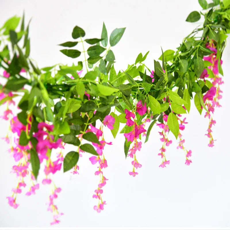 Afralia™ Silk Rose Garland Vine for Wedding Home Garden Decoration