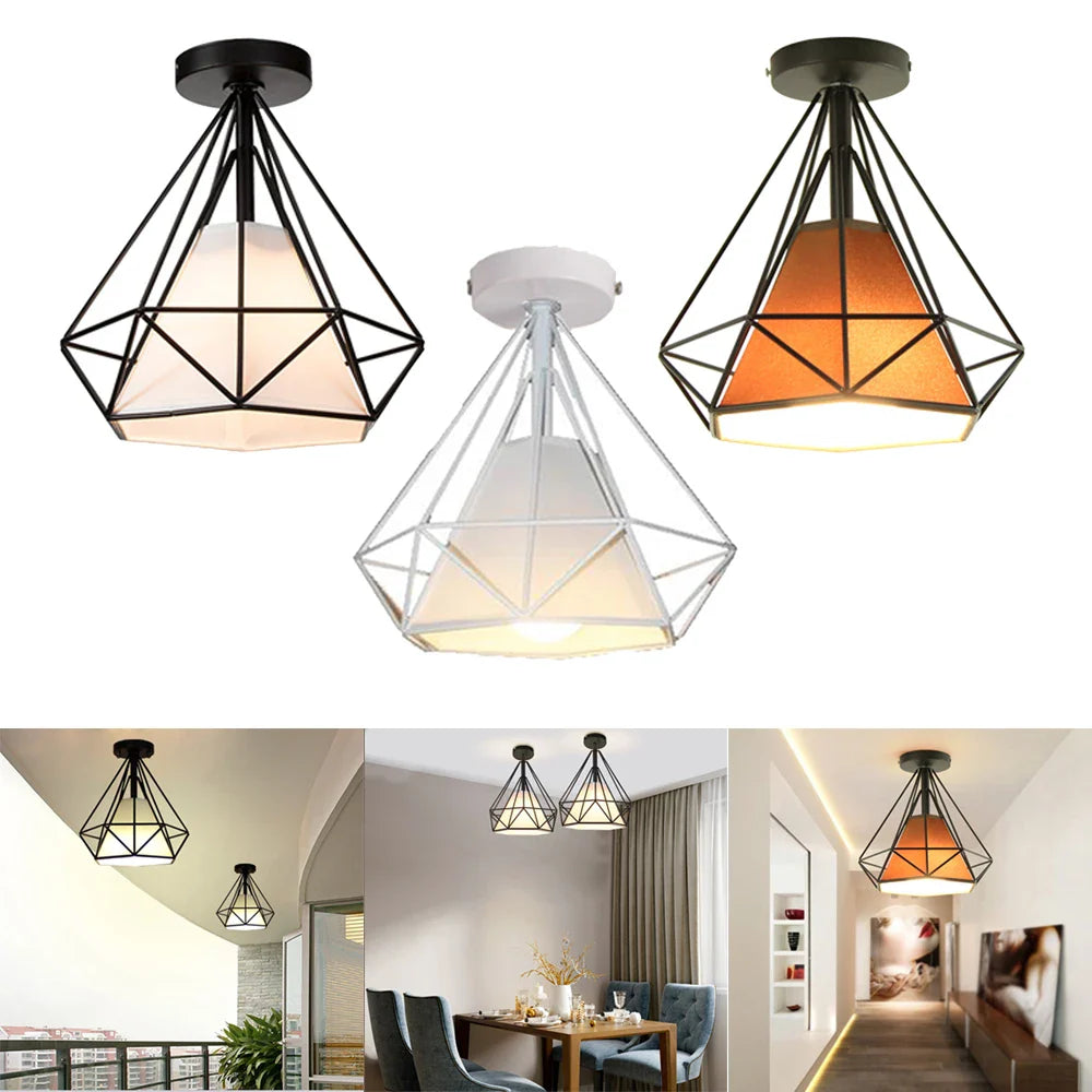Afralia™ Nordic Industrial Ceiling Lamp Shade Fixture Chandeliers - Vintage Metal Home Decor
