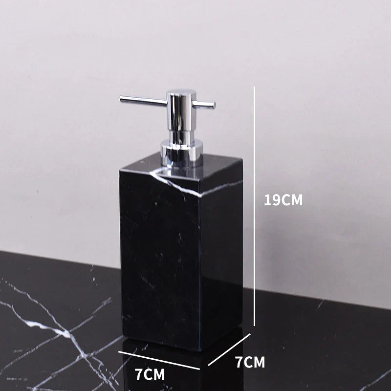 Afralia™ Black Marquina Marble Bathroom Set cue.opti