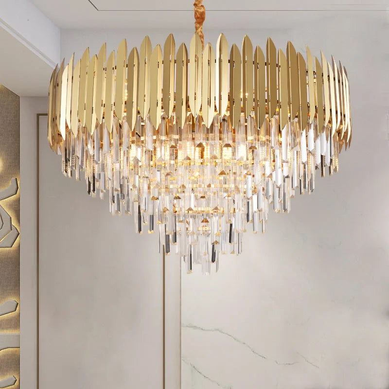 Afralia™ Crystal Chandelier: Modern Dining Room Lighting for Bedroom, Villa, 2024 New Collection