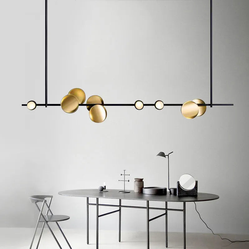 Afralia™ Nordic Chandelier Art Lighting Beauty Salon Creative Cilon Disc Luxury Wall Lamp