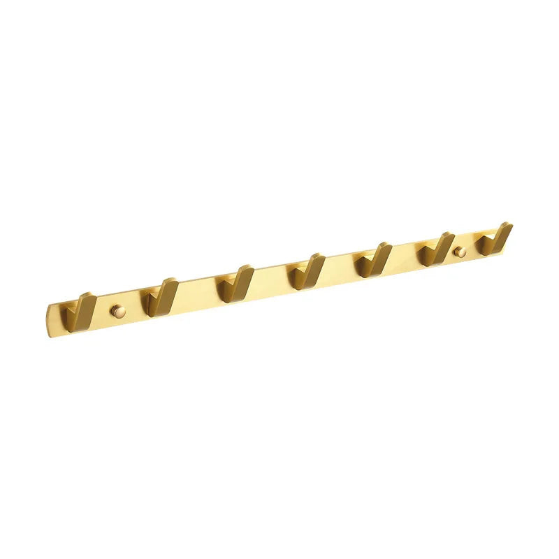 Afralia™ Brushed Gold Aluminum Robe Hooks Set for Bathroom and Kitchen