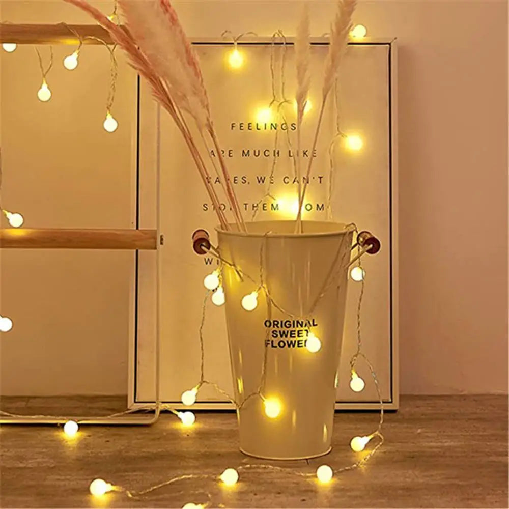 Afralia™ LED Globe Ball String Lights for Indoor Outdoor Decor