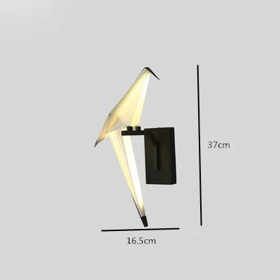Afralia™ Love Bird LED Wall Sconce Iron Acryl Wall Light for Bedroom Corridor