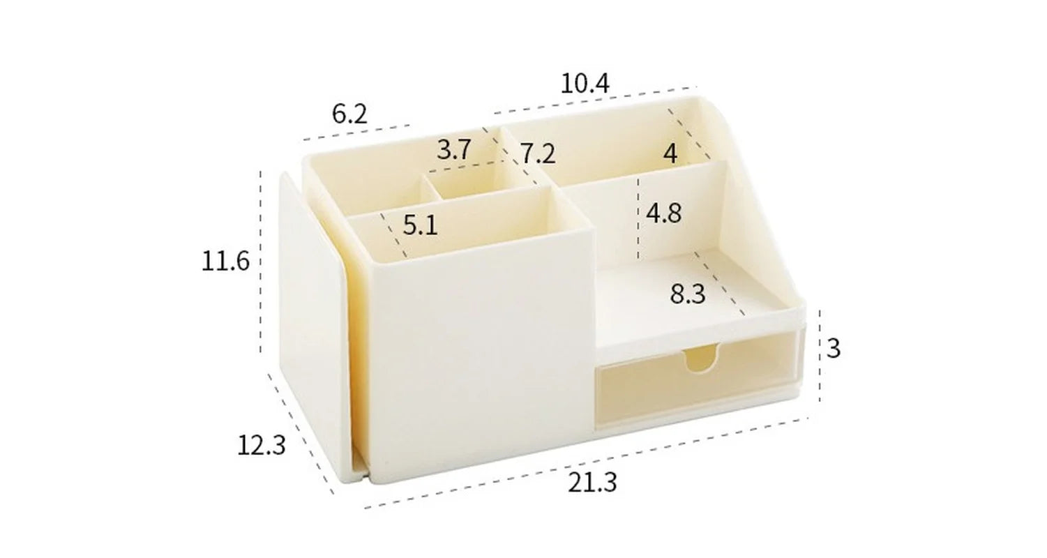 Afralia™ Pencil Holder Desk Organizer Office Storage Box ABS Pen Stand Office Supplies