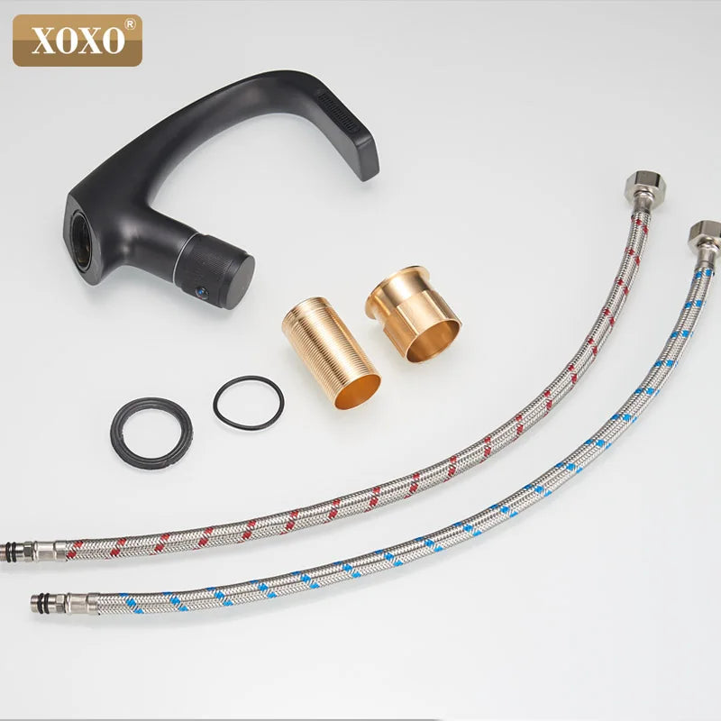 Afralia™ Modern Brass Basin Faucet Single Handle Waterfall Mixer Tap