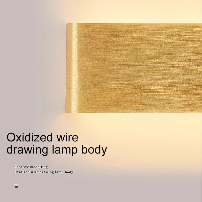 Afralia™ LED Aluminum Mirror Light Wall Lamp for Corridor, Bedside, Bathroom - Nordic Modern Design