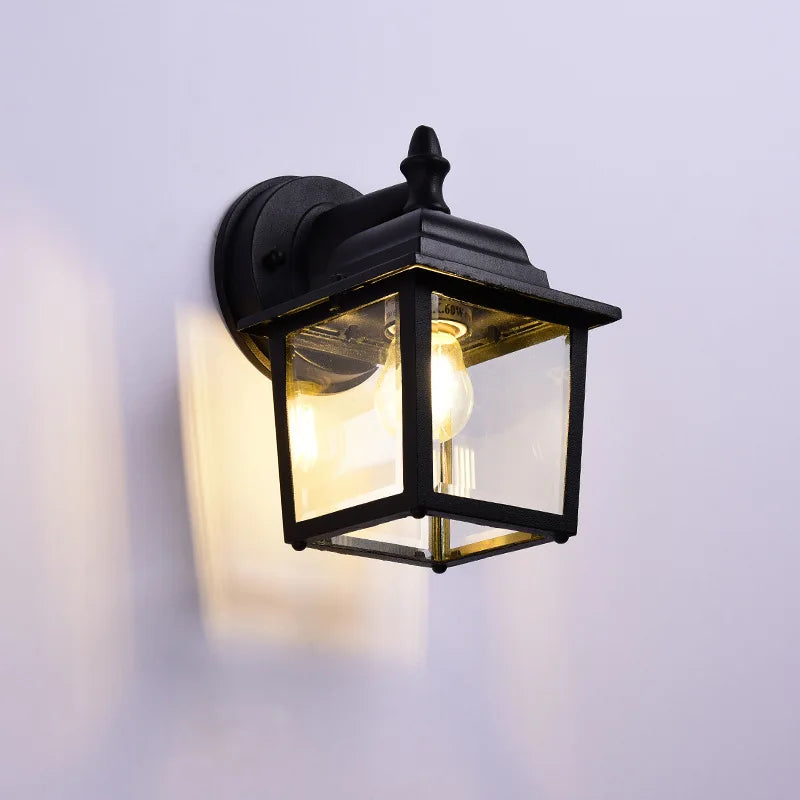 Afralia™ Outdoor Waterproof Wall Lamp - Retro Style Garden Lighting for Aisle, Balcony, and Pathways