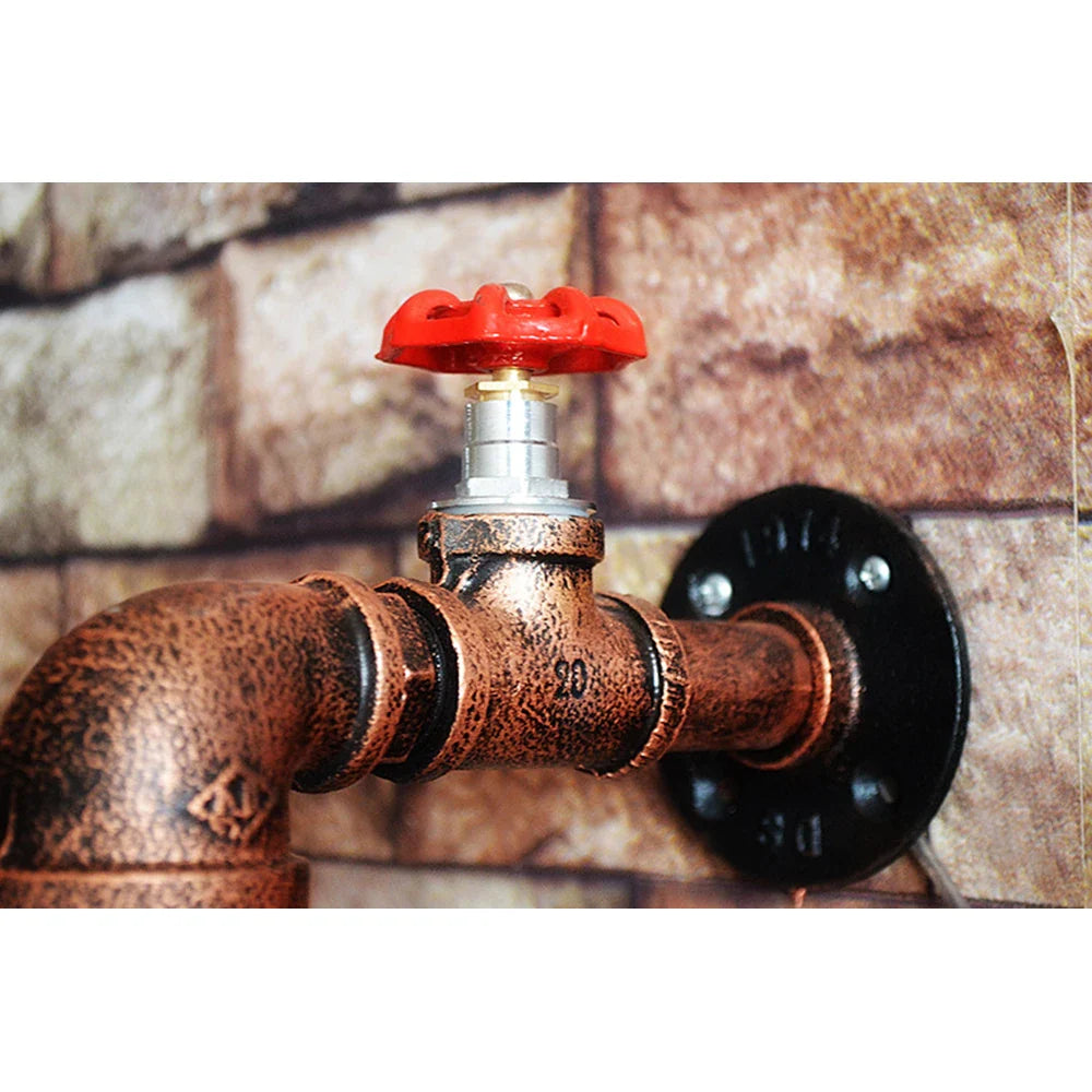 Afralia™ Industrial Iron Rust Wall Lights Retro Vintage E27 LED Sconce