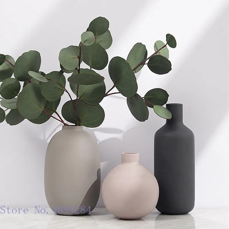 Afralia™ Colorful Ceramic Vase for Flower Arrangement and Desktop Decoration