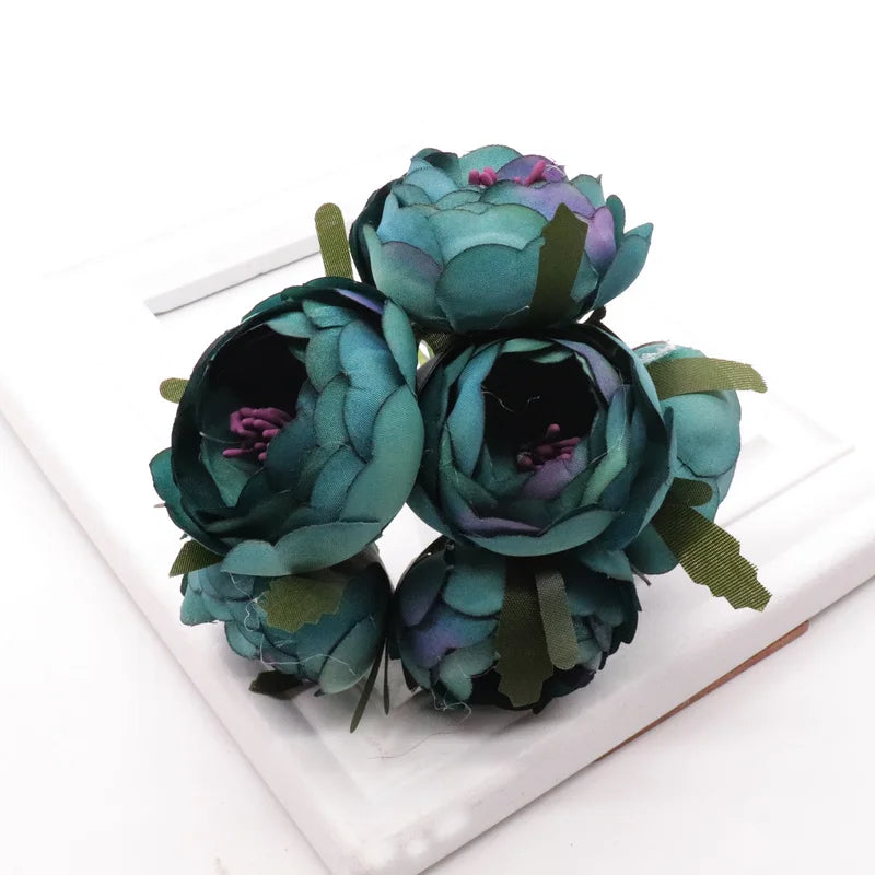 Artificial Silk Flower Bouquet Wedding Decor Peony Rose Flowers by Afralia™