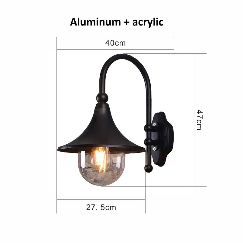 Afralia™ Outdoor Waterproof Wall Lamp for Courtyard and Outdoor Areas