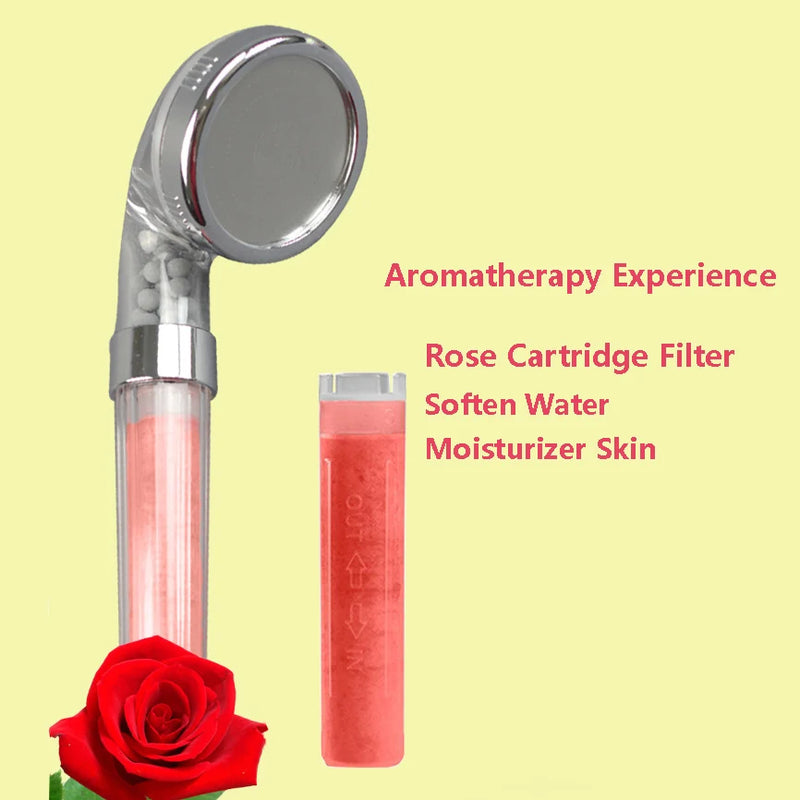 Afralia™ Aroma Filter Vitamin C Shower Head Lemon Lavender Rose High Pressure Scent