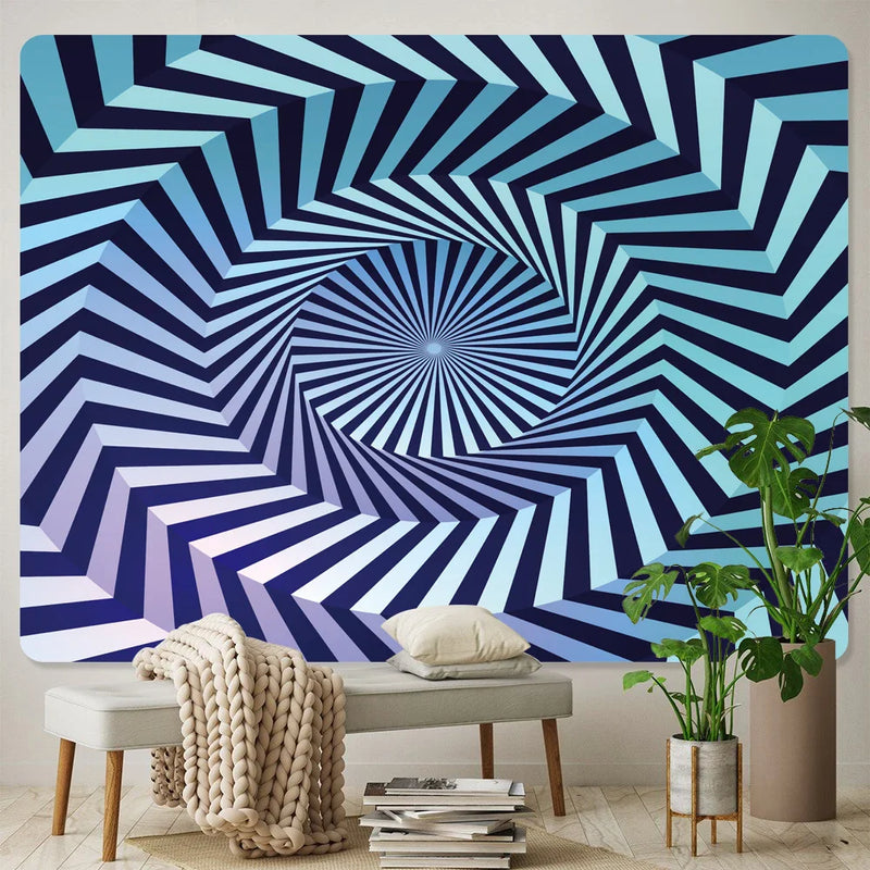 Afralia™ Psychedelic Eye Illusion Tapestry: Bohemian Home Decor & Yoga Mat