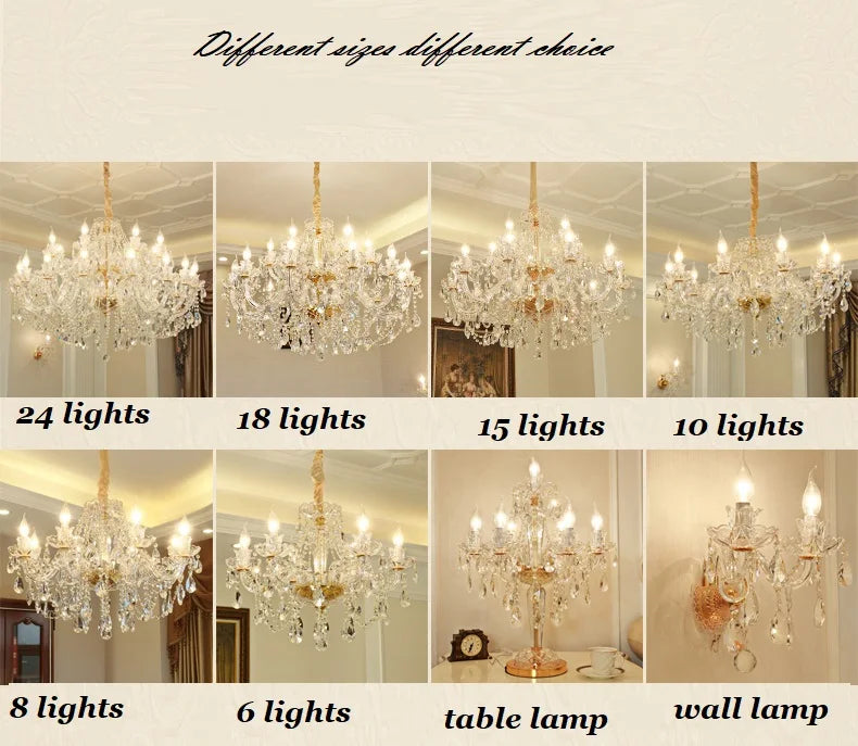 Afralia™ Crystal Chandelier Lighting: Modern European Gold/Silver Style, Clear K9 Hanging Lights