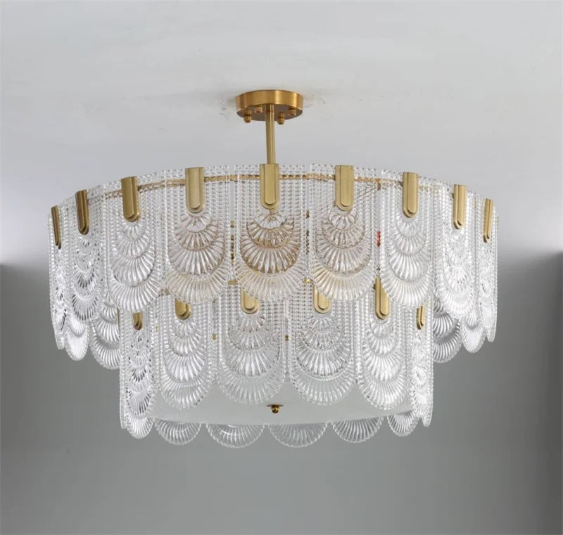 Afralia™ Art Glass Chandelier: Elegant Luxury Lighting for Living, Dining & Bedroom Rooms