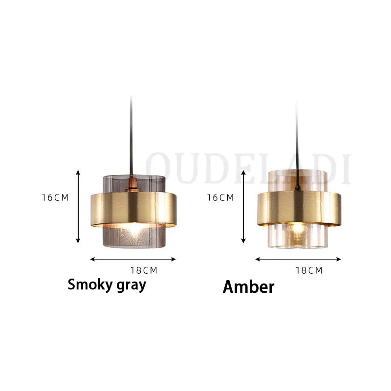 Afralia™ Nordic Glass Pendant Lights Gold Chandelier for Home Decor Lighting